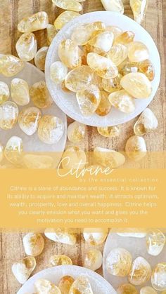 Crystals For Abundance, Citrine Meaning, Citrine Rings, Crystal Healing Chart, Tumbled Crystals, Healing Gemstones, Crystal Aesthetic