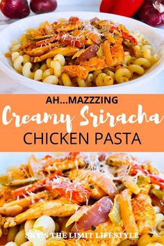 creamy sriracha chicken pasta Roasted Spaghetti Squash, Chicken Dish