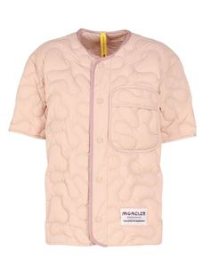 51J MONCLER GENIUS STONE COLORED RAFFIA SHIRT Salehe Bembury, Quilted Shirt, Moncler Genius, Man Pad, Stylish Jackets, Leather Cap, Mens Gloves, Denim Pant, Quilted Jacket