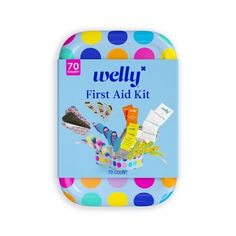 Welly First Aid - 70ct Kids First Aid Kit, Hydrocortisone Cream, Anti Itch Cream, Medical Kit, Cleansing Wipes, Aid Kit, Johnson And Johnson, First Aid Kit, Travel Kits