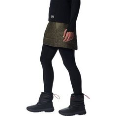 To winterize our hiking leggings, we pull on Mountain Hardwear's Trekkin Insulated Mini Skirt. The ultralight fill keeps our climbing muscles primed for gaining elevation on powder-covered trails, while the chic design moves easily from mountain to pub for some warm-me-up sips. Black Winter Hiking Bottoms, Hiking Activewear For Fall, Fall Hiking Stretch Activewear, Stretch Activewear For Hiking In Fall, Sporty Winter Nylon Bottoms, Stretch Activewear For Fall Hiking, Fitted Black Bottoms For Hiking, Casual High-stretch Bottoms For Outdoor Activities, Winter Nylon Activewear For Outdoor Activities