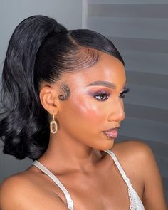 Save this pin for a dose of confidence-boosting high ponytail hairstyles that scream style and flair. Elevate your look to new heights with these stunning hairstyles! #HighPonytail #HairstyleInspo #FashionBlog Wedding Ponytail, Cute Ponytails, Cornrow Hairstyles, Short Haircut