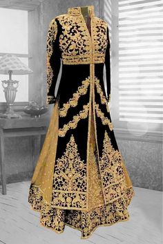 Buy Arabic Wedding Wear - Embroidered Arabic Bridal Outfit - Arabic Bridal Dresses With Embroidered Work of Zardozi, Sequins And Dabka in USA, UK, Canada, Australia Visit Now : www.NameerabyFarooq.com or Call / Whatsapp : +1 732-910-5427 Bridal Clothes, Long Maxi Gowns, Arabic Wedding, Lehenga Dress, Golden Gown, Lehenga Suit, Pakistani Wedding Outfits, Bridal Outfit, Lehenga Choli Online