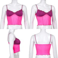 Vintage Soft Mesh Aesthetic Crop Tops JKP4469 Y2k Pink Crop Top For Clubbing, Pink Fitted Y2k Crop Top, Trendy Pink Club Tank Top, Fitted Y2k Pink Crop Top, Trendy Pink Tank Top For Club, Fitted Pink Y2k Crop Top, Pink Sleeveless Mesh Top, Trendy High Stretch Pink Tank Top, Purple Fitted Y2k Crop Top