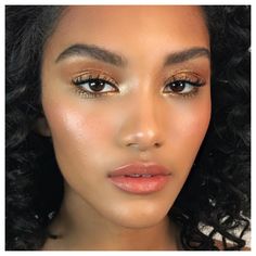 Maquillaje Glowy, Eyeshadow For Brown Eyes, Makeup For Black Women, Makeup For Green Eyes, Tan Skin, Gorgeous Makeup, Glam Makeup, Brown Skin, How To Make Hair