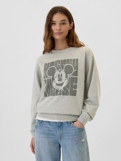 Soft, comfy fleece. Dropped shoulder, long sleeves with banded cuffs. Crewneck. Snoopy graphic at front. Banded hem. #882267 Mickey Mouse And Minnie Mouse, Pajamas Gift, Baby Pajamas, American Brand, Pullover Sweatshirt, Toddler Boys, Zip Hoodie, Knit Jersey, Gap