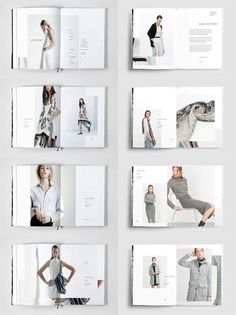 an open book with pictures of women in business attire