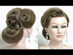 Bridal hairstyle for long hair tutorial. Prom wedding updo - YouTube Hairstyle Videos, Planning Events, Long Hair Trends, Prom Hairstyle, Updo Wedding, Asymmetrical Hairstyles, Hairstyles With Glasses, Long Hair Tutorial