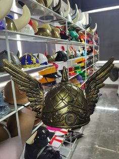 Eagle Winged Hat Angel Knight Hat Party Performance Supplies Spartan Props Viking Helmet Angel Knight, Viking Helmet, Hat Party, Eagle Wings, Party Hats, Vikings, Better Living, Angel, Hats