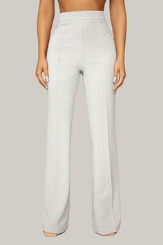 Paityn High Waist Office Pants Business Casual Fitted Solid Color Dress Pants, Fitted Solid Color Dress Pants For Business Casual, Classic Flare Bottoms For Formal Occasions, Classic Flare Formal Bottoms, Classic Flare Wide Leg Pants For Business Casual, Elegant Flare Bottoms For Workwear, Elegant Stretch Flare Pants, Elegant Stretch Leather Pants, Elegant Fitted Flare Pants