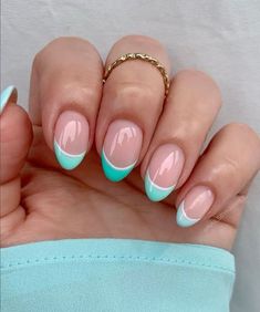 #nails Aqua Nails, Teal Nails, Basic Nails