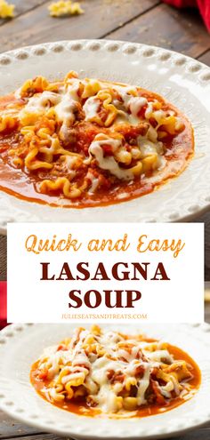 quick and easy lasagna soup is the perfect meal for busy nights