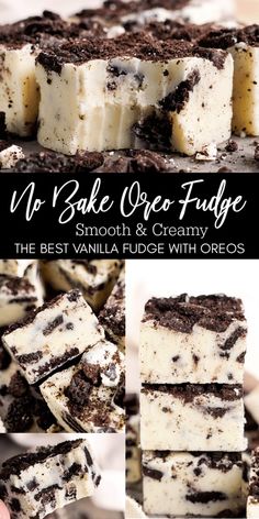 the best vanilla fudge with oreo cookies and cream cheesecake ice cream bars