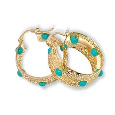 Elle turquoise filigree boho hoop earrings in 18k of gold plated earrings Boho Hoop Earrings, Earrings Design, Hoops Earrings, Plate Size, Designer Earrings, Boho Style, Types Of Metal, Boho Fashion, Brazil