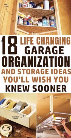 Easy Garage Organization Ideas, Small Garage Organization Ideas, 2 Car Garage Organization, Cheap Garage Organization, Storage Ideas Garage, Garage Organization Storage