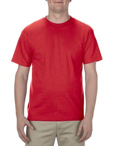 Adult 6.0 oz., 100% Cotton T-Shirt - RED - L | American Apparel Adult 6.0 oz. Cotton T-Shirt in Red Size Large T Shirt Style, Home T Shirts, Wholesale Clothing, Calgary, American Apparel, Men Short Sleeve, Cotton T Shirt, Casual Style, Shirt Style