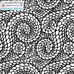 an abstract black and white background with wavy lines in the shape of circles, which appear to be interlocked