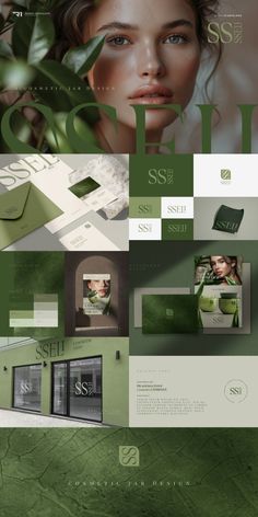 the website is designed to look like it has been created by an artist, and features green