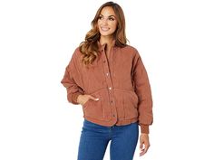 Blank NYC Drop Shoulder Quilted Jacket - Women's Clothing : Nutmeg : This [BLANKNYC]™ quilted jacket features dropped shoulder seams for a chic look. It's a great outer layer for slim-fitting tops. Mock neck. Snap-button front closure. Hand pockets. Rib knit cuffs. Style #40DJ5158. 95% modal, 5% spandex. Hand wash, dry flat. Made in the USA and Imported. Measurements: Length: 35 in Product measurements were taken using size SM. Please note that measurements may vary by size. Neck Snap, Womens Quilted Jacket, Blank Nyc, Knit Cuff, Quilted Jacket, Snap Button, Drop Shoulder, Vest Jacket, Mock Neck