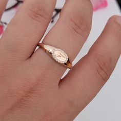 14k Oval Diamond Pave Signet Ring, Engraved Signet Ring, Gold Pinky Ring, 14k Gold Signet Ring, Personalized Initial Monogram Signet Ring - Etsy Philippines Rose Gold Oval Rings Tarnish Resistant, Rose Gold Oval Tarnish Resistant Ring, Hallmarked Oval Initial Ring In Rose Gold, Rose Gold Oval Initial Fine Jewelry Ring, Rose Gold Oval Initial Ring Fine Jewelry, Oval Rose Gold Initial Ring Fine Jewelry, Fine Jewelry Rose Gold Oval Initial Ring, Personalized 14k Gold Oval Diamond Ring, Engraved 14k Rose Gold Diamond Ring