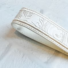 "Cream Embossed Vegan Leather Wristlet Keychain Key chain, Bridesmaid Gift Idea Gifts Under 20 For Her, Wristlet key fob, lanyard fob  You are purchasing ONE wristlet keychain as shown in the photos above.  Designed with a combination of vegan leathers, this wristlet features an appliquéd center that can be monogrammed or personalized for an additional fee.   This wristlet is 5x1.25\" not counting the hardware.   Due to the nature of the different vinyls, pattern placement will vary.  No two are Cute Wristlet Keychains, Wallet Keychain Ideas, Car Keys Keychain Ideas, Etsy Keychain, Designer Wristlet, Leather Wristlet Keychain, White Keychain, Key Wristlet, Wrist Stack