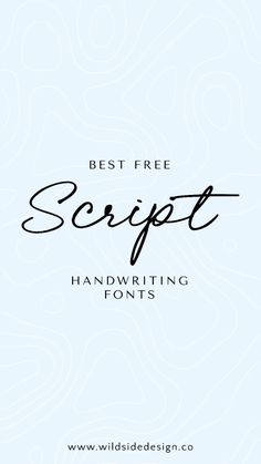 the best free script handwriting font