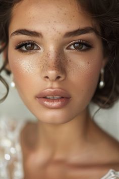 Enhance the natural depth of brown eyes with wedding makeup that highlights their richness. Click to see more. Copper Wedding Makeup, Alternative Wedding Makeup, Timeless Wedding Makeup, Gold Wedding Makeup, Makeup Ideas For Brown Eyes, Natural Wedding Makeup Looks, Soft Bridal Makeup, Boho Wedding Makeup, Bronze Smokey Eye