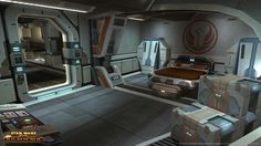 a sci - fi themed bedroom is shown in this screenshot from star wars the old republic