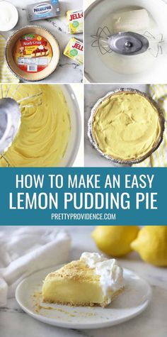 how to make an easy lemon pudding pie