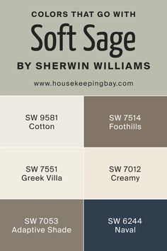 the colors that go with soft sage by sherylin williams