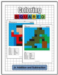 an adult and child's crossword puzzle book with the title, coloring squared