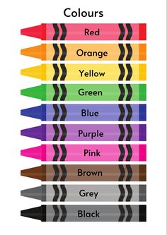 the color chart for different colored pencils