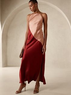 Terra cotta inspo bridesmaid dress Gold Wedding Guest Dresses, Summer Cocktail Attire, Formal Attire For Women, Cocktail Wedding Attire, Dress Rose Gold, Formal Dress Code, Beach Wedding Guest Dress, Dress Attire, Guest Attire