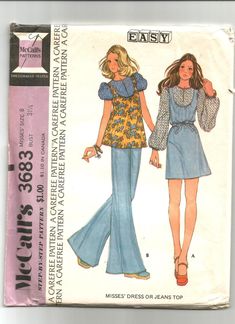 a woman's dress and pants sewing pattern