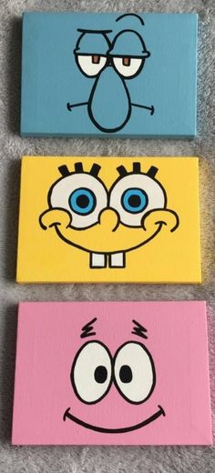 Art from SpongeBob Art Painting Ideas, Cute Easy Paintings, Spongebob And Patrick, Spongebob Drawings, Spongebob Painting, Simple Canvas Paintings, Cute Canvas Paintings, Easy Canvas Art, Canvas Drawings