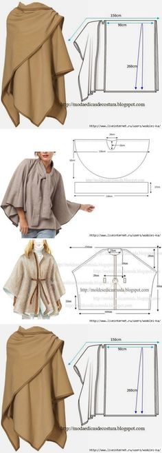 an image of women's capes and blouses sewing pattern book with instructions