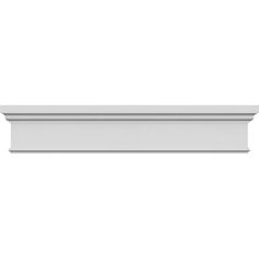 an image of a white crown molding on a plain wall or ceiling piece, isolated against a white background