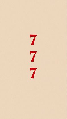 an image of the number seven in red on a beige background