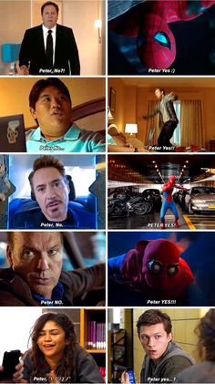 the many faces of spider - man and his friends in avengers 4, including captain america