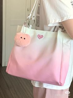 Aesthetic Handbags For College, Tas Celine, Korean Bags, Korean Bag, Stylish School Bags, Kawaii Bags, My Style Bags, College Essentials, Diy Bag Designs