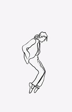 a black and white drawing of a person jumping in the air on a skateboard