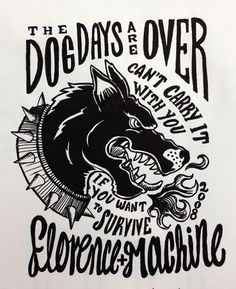 a black and white drawing of a dog's head with the words dogs are over it