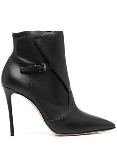 buckled leather boots from CASADEI featuring black, leather, leather lining, decorative buckle detail, pointed toe, ankle-length and high heel. Casadei Boots, Cowboy Shoes, Ebay Business, Buckle Ankle Boots, Ankle Heels, Suede Boots Knee High, Payment Received, Wedge Boots, Womens Boots Ankle