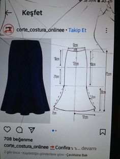 the sewing pattern for this skirt is very easy to sew