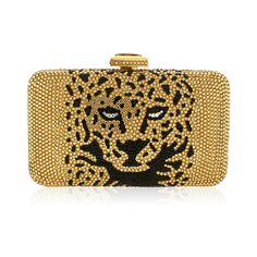 BRONZE LEOPARD SWAROVSKI CRYSTAL EVENING CLUTCH  This one-of-a-kind striking evening clutch is adorned with bronze and black Swarovski Crystals.  Chain Shoulder Strap Included.   *Genuine Swarovski Crystals *Hand Painted Clutch *Hand Set Crystals *Bronze and Black Stones Designer Gold Clutch For Gala, Designer Gold Evening Bag For Gala, Gold Embellished Clutch For Gala, Black Louis Vuitton Bag, Black Bag Outfit, Louis Vuitton Bag Outfit, Beauty Bags