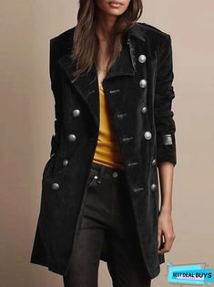 Design Splicing Lapel Long Sleeve Jacket Fall Patchwork Outerwear With Lapel Collar, Winter Outerwear With Patchwork And Lapel Collar, Winter Patchwork Outerwear With Lapel Collar, Black Patchwork Button-up Outerwear, Fall Patchwork Black Blazer, Velvet Clothes, Mid Length Sleeves, Coat Pocket, Long Sleeve Jacket