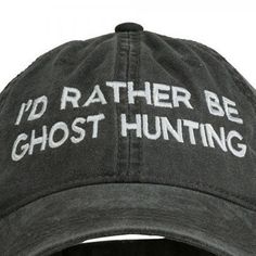 I'd Rather Be Ghost Hunting Embroidered Washed Cap Outdoor Cotton Hats With Letter Print, Outdoor Cotton Hat With Letter Print, Cotton Outdoor Hat With Letter Print, Halloween Cotton Cap, Cotton Halloween Cap, Cotton Trucker Hat With Letter Print Visor, Halloween Cotton Hat, Casual Cotton Halloween Hat, Cotton Dad Hat With Letter Print And Short Brim