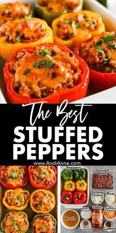 the best stuffed peppers recipe is shown here