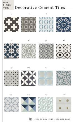 the top ten decorative cement tiles