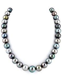 9-12mm Tahitian South Sea Multicolor Pearl Necklace - AAAA Quality Tahiti Pearl, Multicolor Pearl Necklace, South Sea Pearl Necklace, Tahitian Pearl Necklace, Pearl Necklaces, Sea Pearl, Signature Jewelry, Black Jewelry, Tahitian Pearls